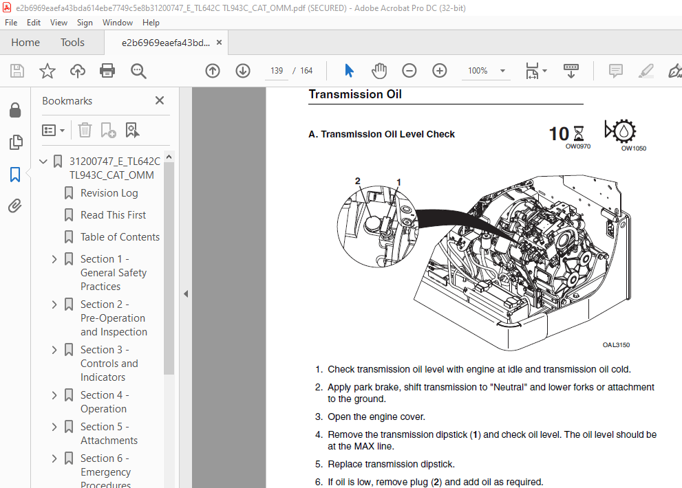 Cat TL642C TL943C Operation & Maintenance Manual - PDF DOWNLOAD ...