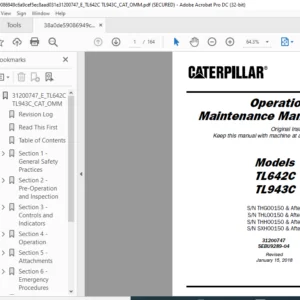 Cat TL642C TL943C Operation & Maintenance Manual - PDF DOWNLOAD