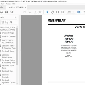 Cat TL642C TL943C Parts Manual - PDF DOWNLOAD