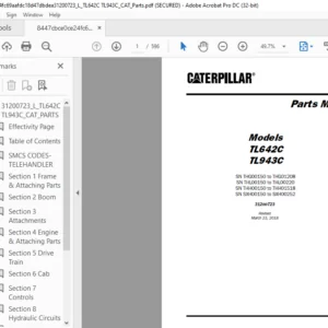 Cat TL642C TL943C Parts Manual - PDF DOWNLOAD