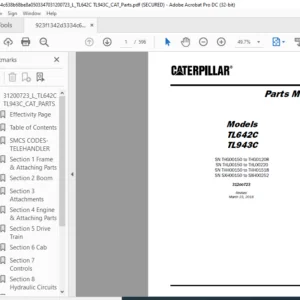 Cat TL642C TL943C Parts Manual - PDF DOWNLOAD