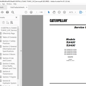 Cat TL642C TL943C Service Manual - PDF DOWNLOAD
