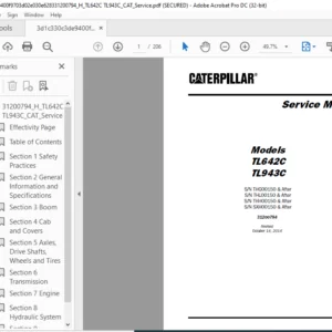 Cat TL642C TL943C Service Manual - PDF DOWNLOAD