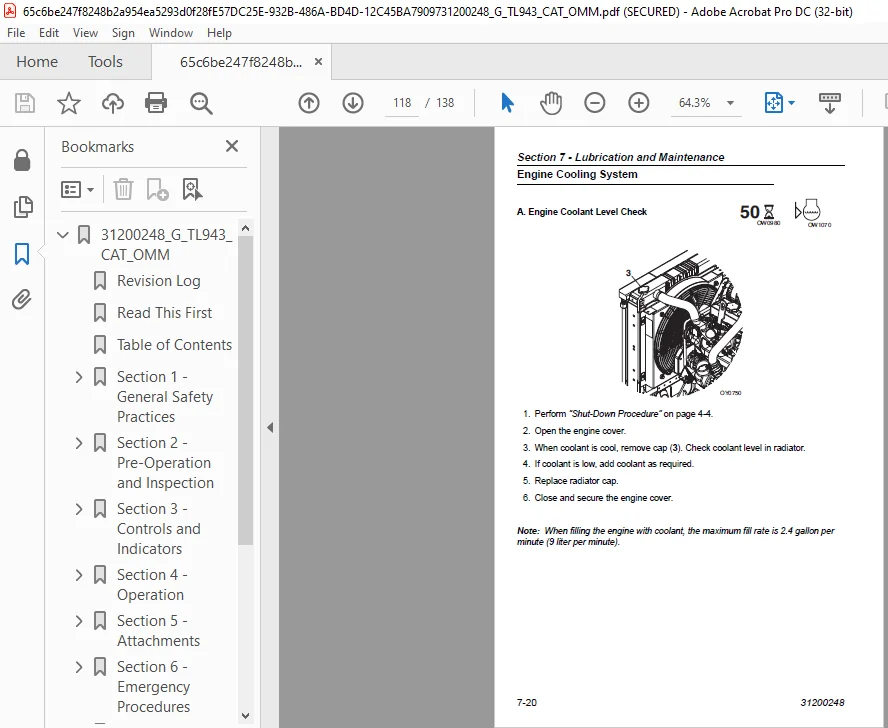 Cat TL943 Operation & Maintenance Manual - PDF DOWNLOAD - Image 5