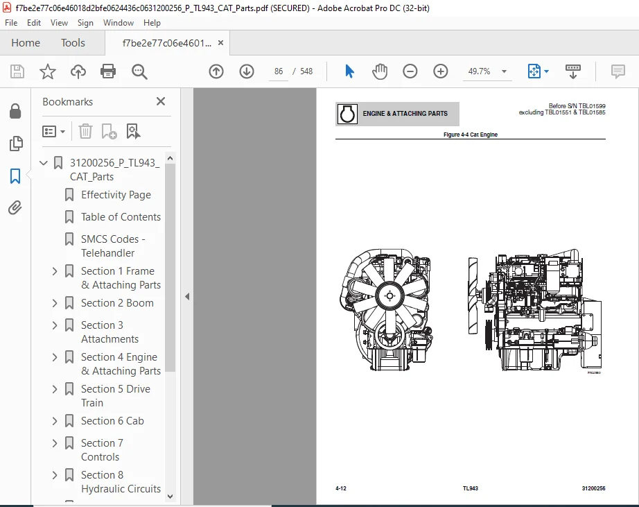 Cat TL943 Parts Manual - PDF DOWNLOAD - Image 6