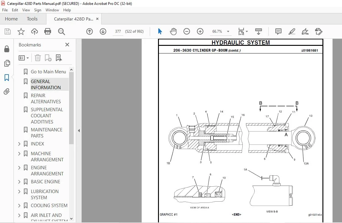Caterpillar 428D Backhoe Loader Spare Parts Manual PDF - Image 5