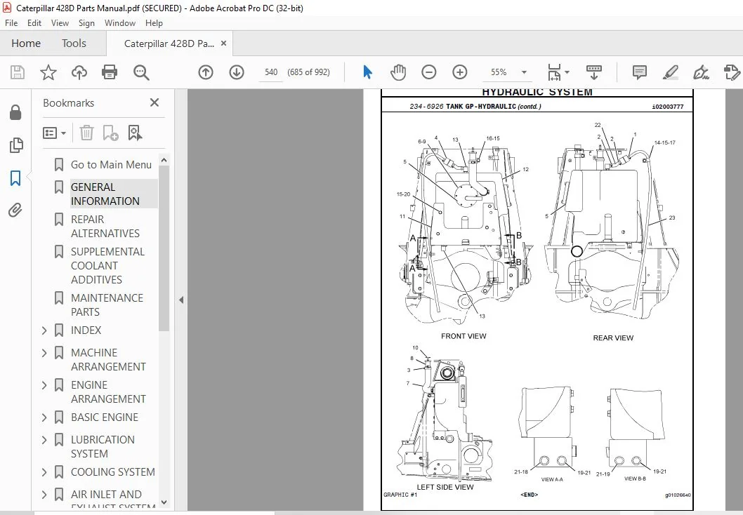 Caterpillar 428D Backhoe Loader Spare Parts Manual PDF - Image 6