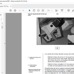 Caterpillar 797 Dump Truck Brake System Manual - Spanish