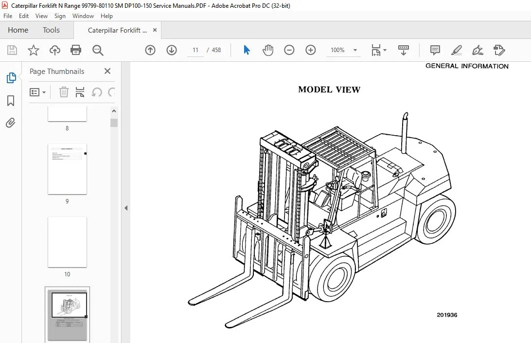 Caterpillar DP100 DP115 DP135 DP150 Chassis & Mast Service Manual - PDF DOWNLOAD - Image 3