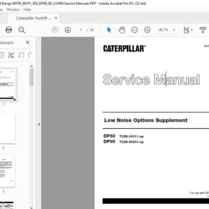 Caterpillar DP80 DP90 Low Noise Options Supplement Service Manual - PDF DOWNLOAD