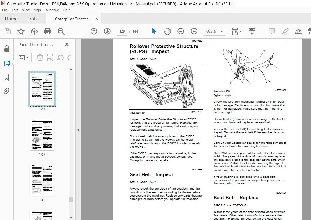 Caterpillar Dozer D3K D4K & D5K Track-Type Tractors Operation & Maintenance Manual - Image 5
