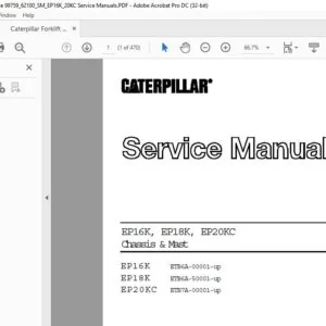 Caterpillar EP16K EP18K EP20KC Chassis & Mast Service Manual - PDF DOWNLOAD
