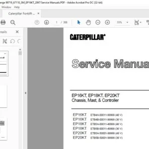 Caterpillar EP16KT EP18KT EP20KT Chassis Mast, & Controller Service Manual - PDF DOWNLOAD