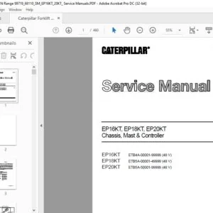 Caterpillar EP16KT EP18KT EP20KT Chassis Mast & Controller Service Manual