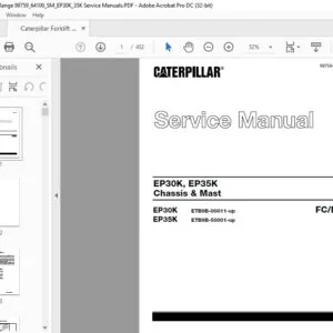 Caterpillar EP30K EP35K Chassis & Mast Service Manual 99759-64100 - PDF DOWNLOAD