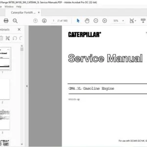 Caterpillar GM4.3L Gasoline Engine Service Manual SN 003103 & up - PDF DOWNLOAD