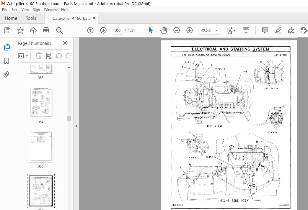 Caterpiller 416C Backhoe Loader Parts Manual - PDF DOWNLOAD - Image 4