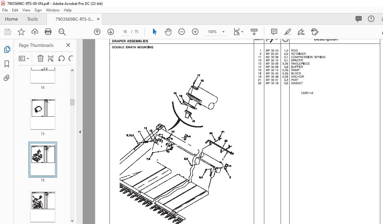 Challenger 5200 Draper Header Repair Time Schedule Manual 79035698C - PDF DOWNLOAD - Image 4