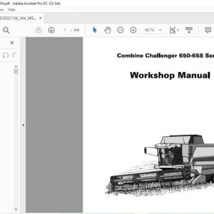 Challenger 650-658 Series Combine Workshop Manual - PDF DOWNLOAD