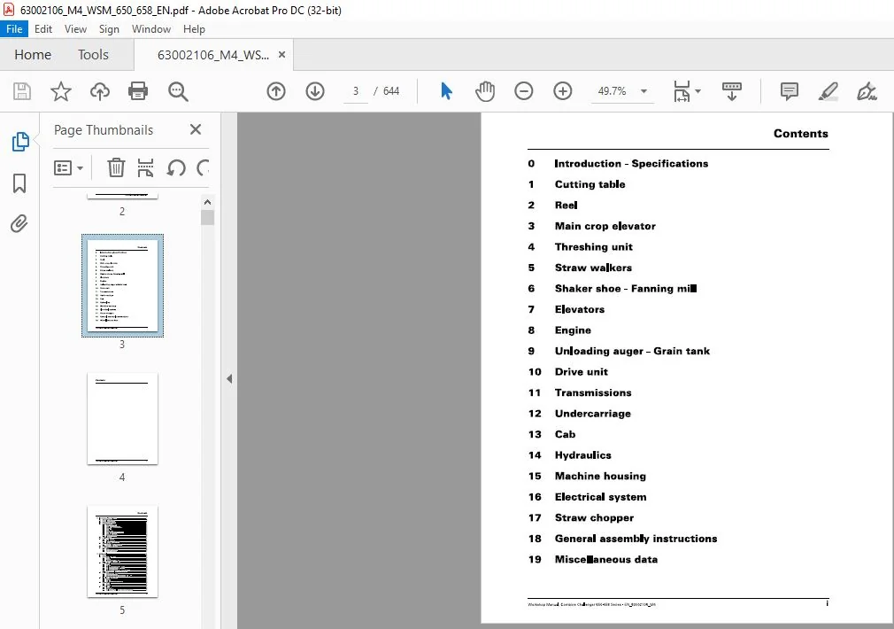 Challenger 650-658 Series Combine Workshop Manual - PDF DOWNLOAD - Image 3