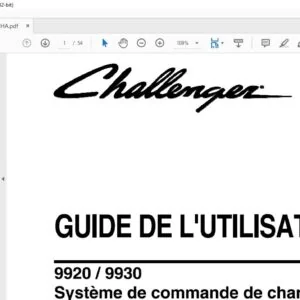 Challenger 9920 9930 Systeme de commande de chariot 2012 Guide De L'Utilisateur - (French)