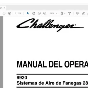 Challenger 9920 SSistemas de Aire de Fanegas 280 у 335 Manual Del Operador - (Spanish)