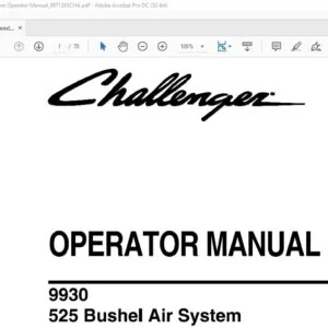 Challenger 9930 525 Bushel Air System Operator Manual 9971265CHA - PDF DOWNLOAD