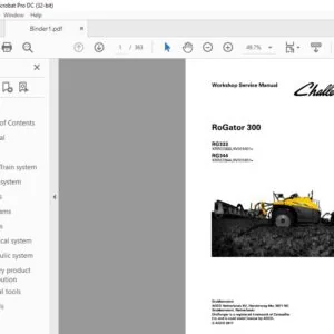 Challenger EU Applicator RoGator 300 Series RG333 RG344 Workshop Service Manual