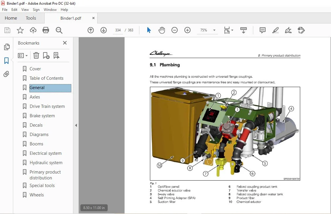 Challenger EU Applicator RoGator 300 Series RG333 RG344 Workshop Service Manual - Image 4