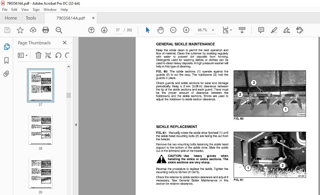 Challenger EU Harvesting 5200 Draper Header Service Manual 79035614A - PDF DOWNLOAD - Image 3