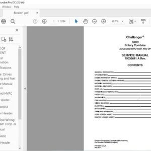 Challenger EU Harvesting 520C Rotary Combine Service Manual 79036641A - PDF DOWNLOAD