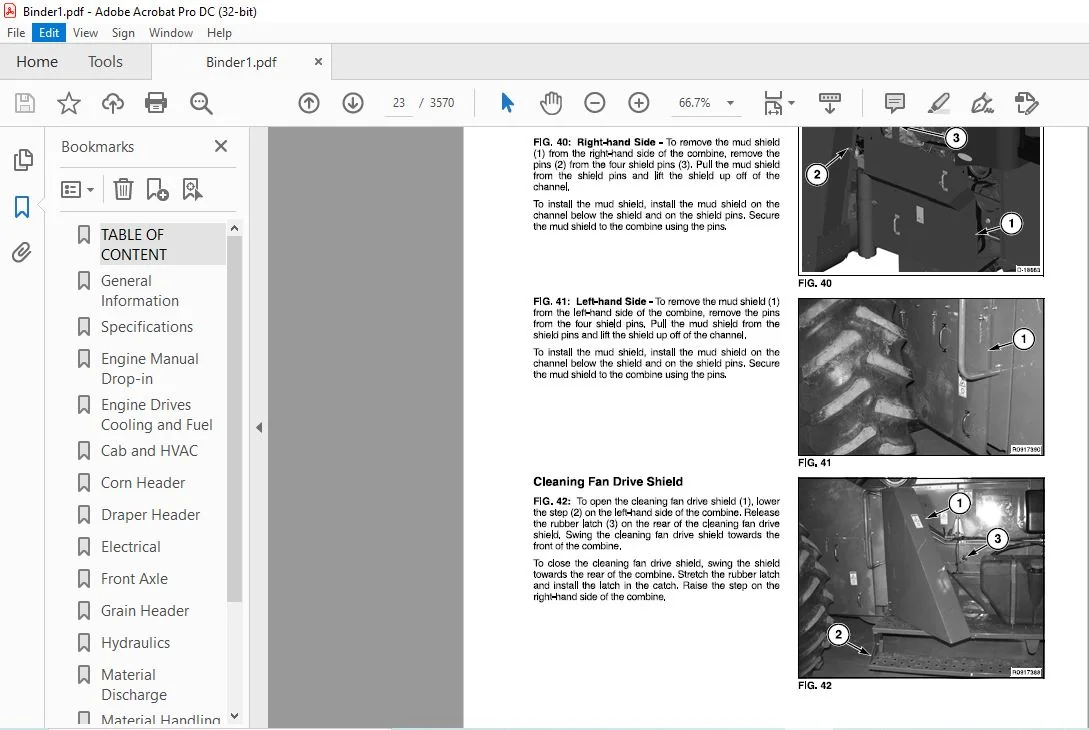 Challenger EU Harvesting 540C 550C 560C Rotary Combine Service Manual 79034869B - Image 3
