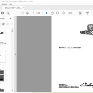 Challenger EU Harvesting 644 Operator's Manual LA327315011 - PDF DOWNLOAD