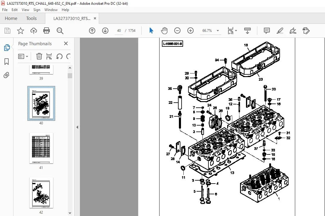 Challenger EU Harvesting 648-652 C Combine Series Repair Time Schedule Manual LA327373010 - Image 3