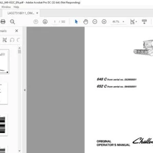 Challenger EU Harvesting 648C 652C Operator's Manual - PDF DOWNLOAD