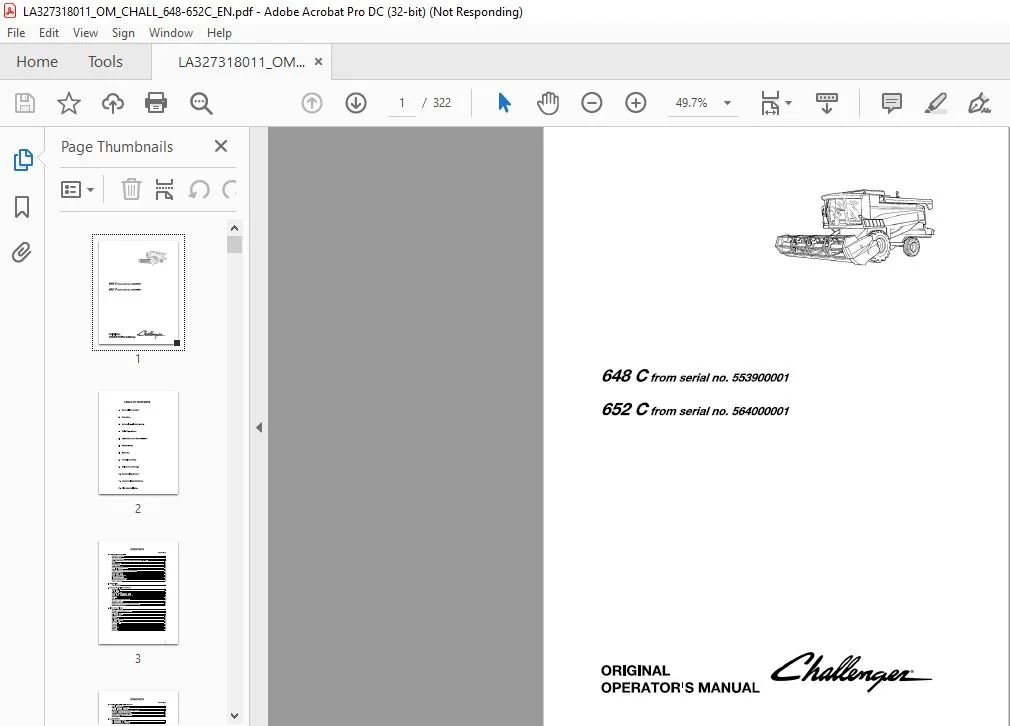 Challenger EU Harvesting 648C 652C Operator's Manual - PDF DOWNLOAD - Image 3