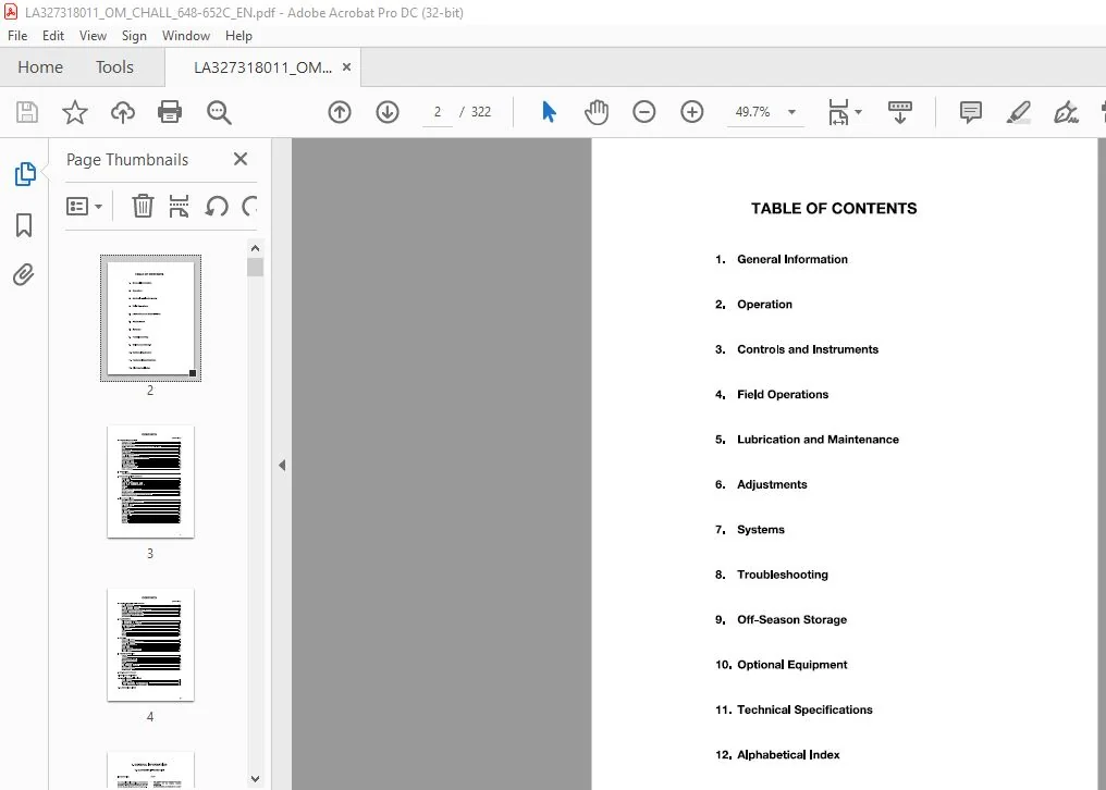 Challenger EU Harvesting 648C 652C Operator's Manual - PDF DOWNLOAD - Image 4