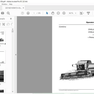 Challenger EU Harvesting 654 658 Auto Level + Rotary Separator Operator's Manual - PDF DOWNLOAD