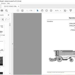 Challenger EU Harvesting 654B 658B + Auto Level + Rotary Separator Operator's Manual - PDF DOWNLOAD
