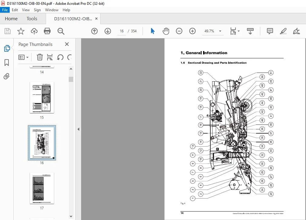 Challenger EU Harvesting 654B 658B + Auto Level + Rotary Separator Operator's Manual - PDF DOWNLOAD - Image 3