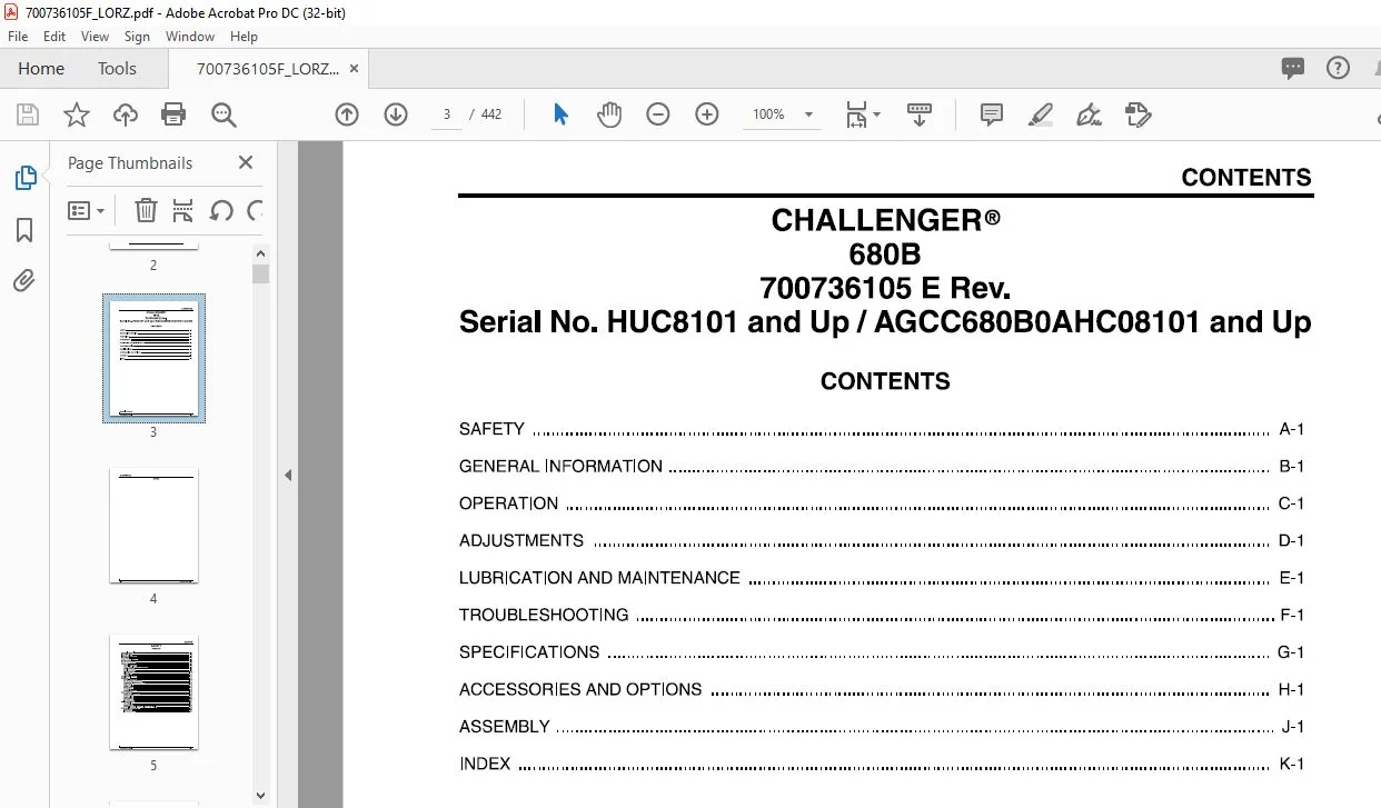 Challenger EU Harvesting 680B Combine Operator Manual 700736105E - PDF DOWNLOAD - Image 4