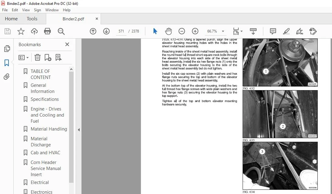 Challenger EU Harvesting 680B Rotary Combine Service Manual 79024357A - Image 3