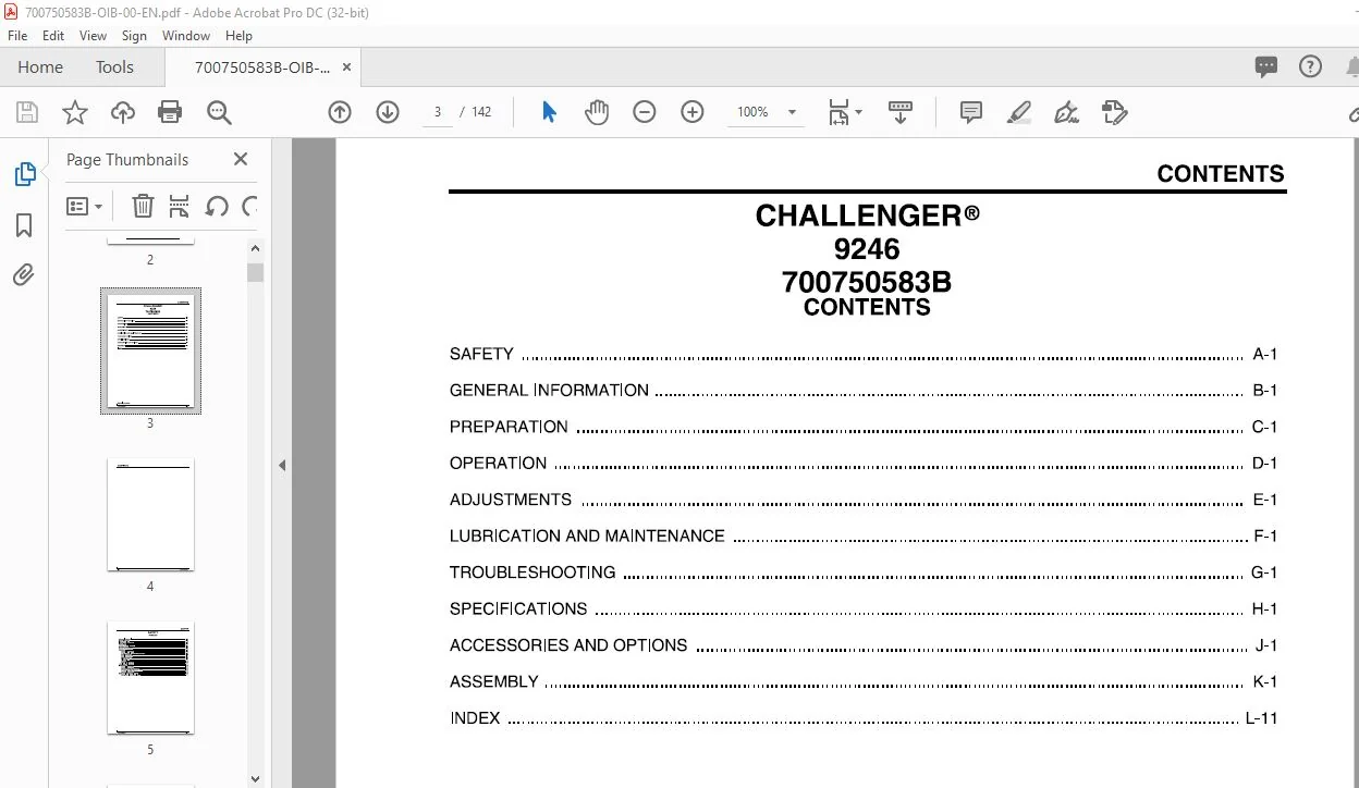 Challenger EU Harvesting 9246 Auger Header Operator Manual 700750583B - PDF DOWNLOAD - Image 2