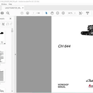 Challenger EU Harvesting CH 644 Workshop Manual - PDF DOWNLOAD