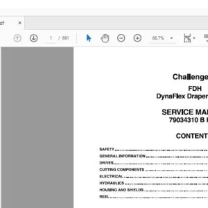 Challenger EU Harvesting FDH DynaFlex Draper Header Service Manual 79034310B