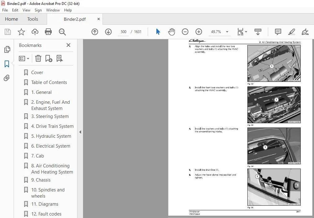Challenger EU Harvesting WR9950 WR9960 WR9970 WR9980 Windrower Workshop Service Manual 79037266A - Image 4