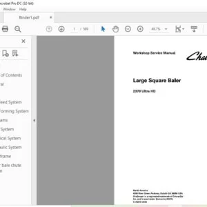 Challenger EU Hay Equipment 2370 Ultra HD Large Square Baler Workshop Service Manual 79037315B