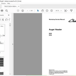 Challenger EU Hay Equipment 9226 9246 Auger Header Workshop Service Manual 79037260A - PDF DOWNLOAD