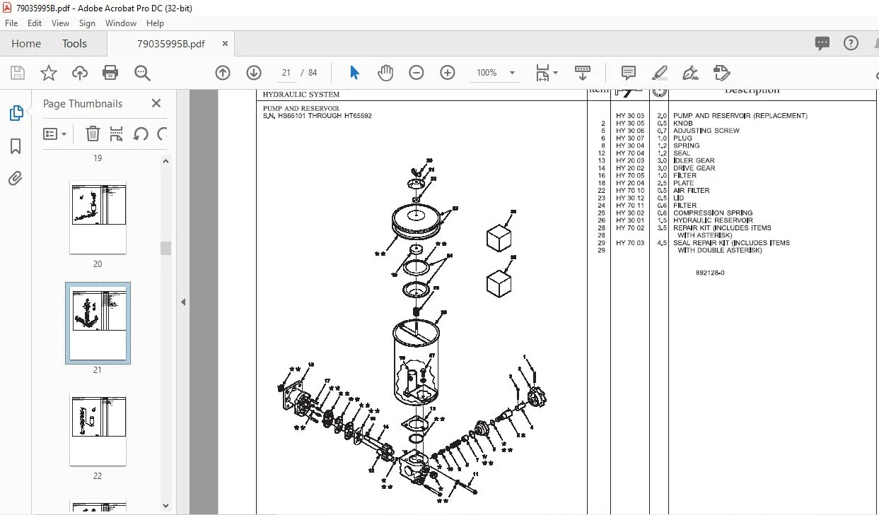 Challenger EU Hay Equipment SB34 SB36 Small Square Baler Repair Time Schedule Manual 79035995B - Image 3