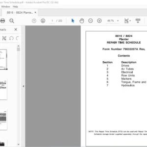 Challenger EU Seeing 8816 8824 Planter Repair Time Schedule Manual 79033207A - PDF DOWNLOAD